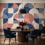Retro Abstract Geometric Shapes Wallpaper Mural