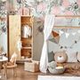 Papier peint panoramique de fleurs de vigne roses et vintage