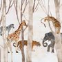 Aquarell Wilde Tiere Fototapete