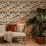 Zoomie kids wallpaper with painted dog breeds in tan, brown, black and grey on white