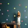 Kids Watercolor Colorful Polka Dots Wall Decal Sticker