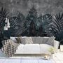 Dark Green Leafy Scenery Wallpaper Mural