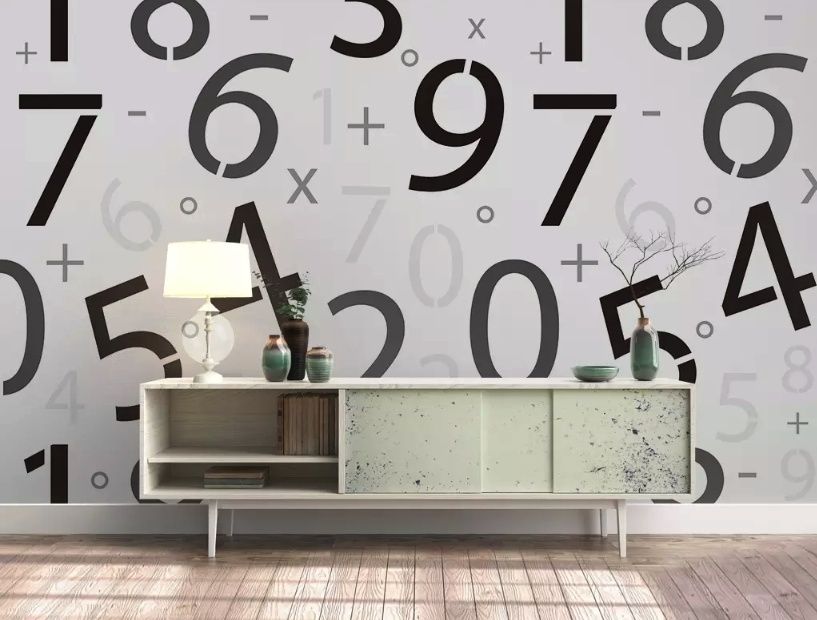 Math Numbers Wallpaper Mural