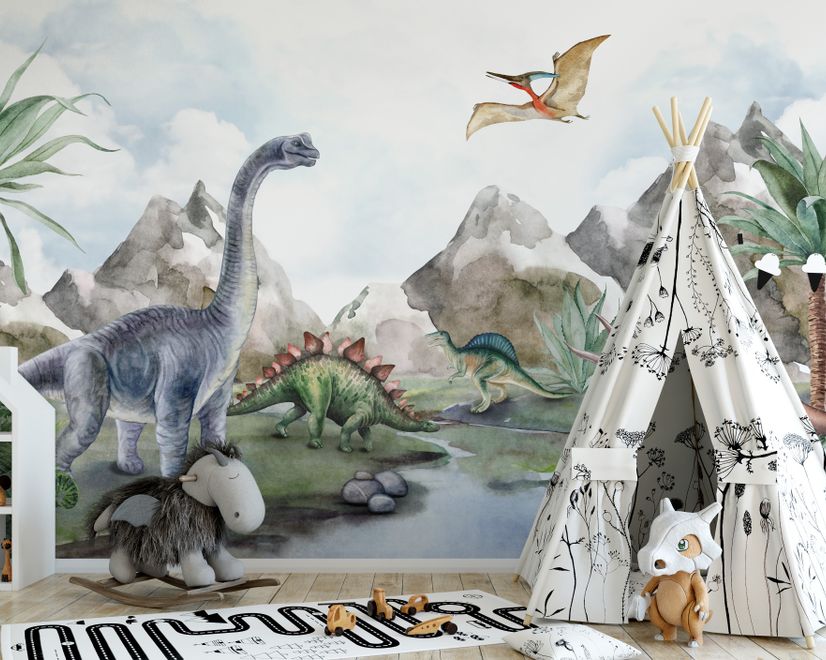 Kids Softs Dinosaur Jurassic World Wallpaper Mural