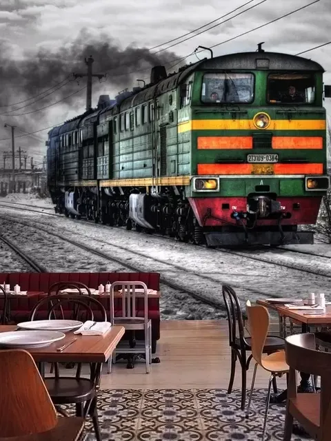 Vintage Railway Wallpaper Mural