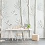 White Forest with Bamboo Tree Wallpaper Mural