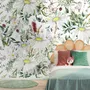 Bright Daisy Flower Bouquet with Green Leaves Wallpaper Mural