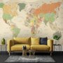 Colorful Political Map Wallpaper Mural