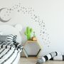 Silver Moon and Little Stars Wall Decal Sticker