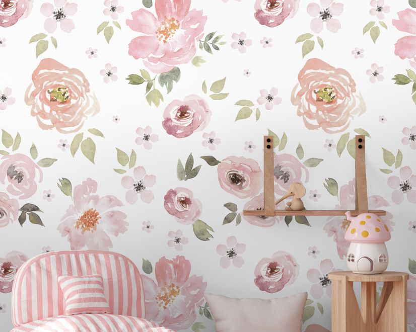 Nursery Watercolor Nursery Wallpaper Mural