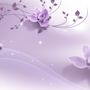 papier peint Fleurs violettes en 3D