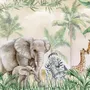 Kids Safari Animals with Cub Wallpaper Mural