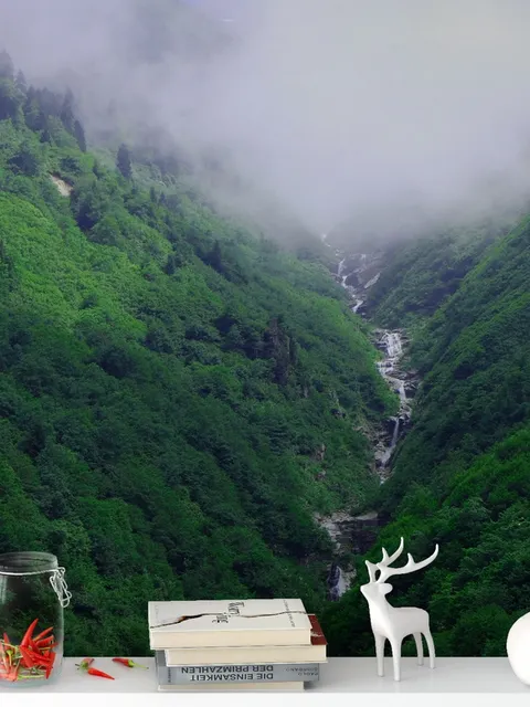 Mountain Waterfall Wallpaper Mural
