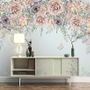 Nostalgic Dark Vine Flowers Wallpaper Mural