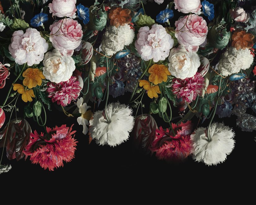 Dutch Floral Style Flower Bouquet Wallpaper Mural