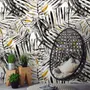 Watercolor Palm Leaf Pattern Wallpaper Mural