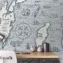 Travel Map Wallpaper Mural