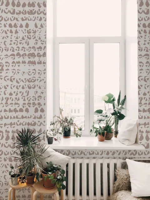 Bohemian Abstract Shibori Art Wallpaper Mural