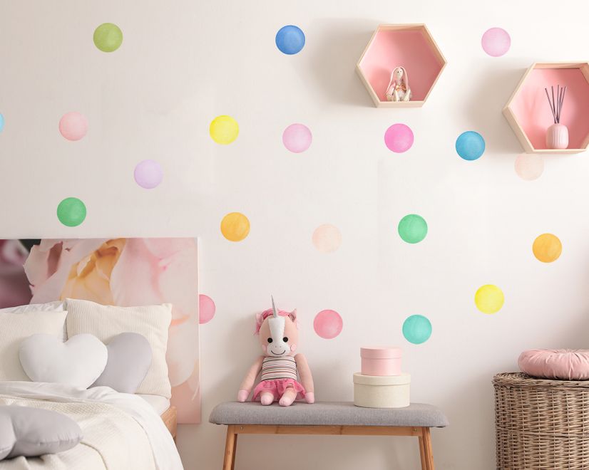 Polka Dots Kids Wall Decal Sticker