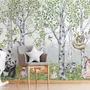 Kids Woodland Animals in the Forest Wallpaper Mural
