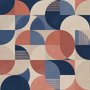 Retro Abstract Geometric Shapes Wallpaper Mural