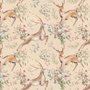Fototapete Vintage Blumenmuster mit Hirsch für Kinderzimmer