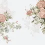 Vintage Pink Flowers Wallpaper Mural