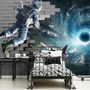 Astronaut with Galaxy Starry Wallpaper Mural