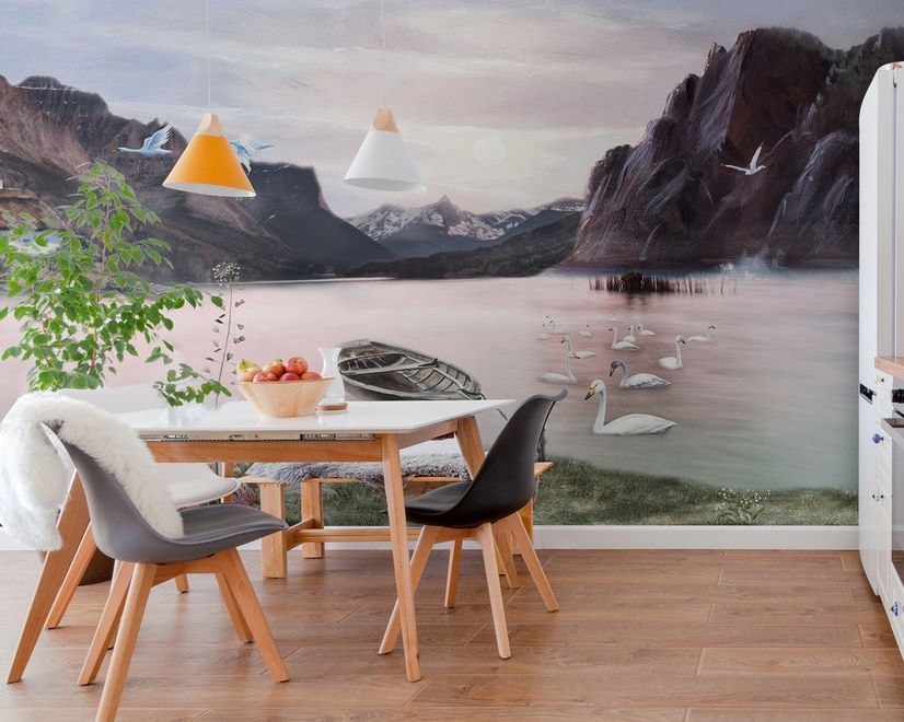 Nature Landscape with Mountains Wallpaper Mural