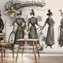 Papier peint panoramique rétro art vestimentaire français