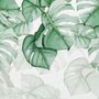 Light Green Tropical Leaves Wallpaper Mural