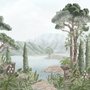 Papier peint panoramique de la forêt tropicale, de la nature et des arbres