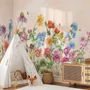 Cute Kids Nursery Floral Garden Wallpaper Mural