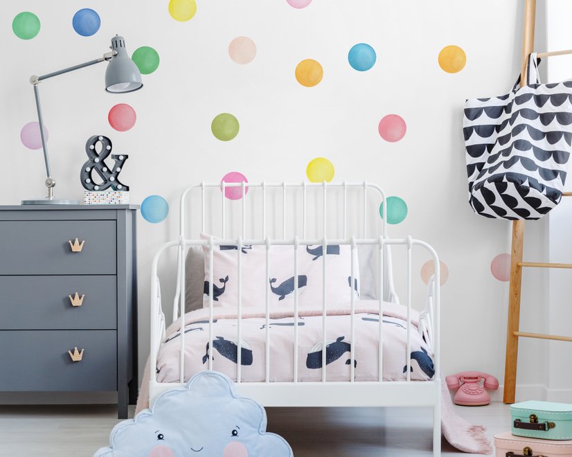 Polka Dots Kids Wall Decal Sticker