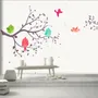 Kids Cartoon Tree with Colorful Singing Birds Wallpaper Mural