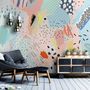 Papier peint panoramique coloré, abstrait et géométrique pour enfants