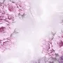 Drawn Pink Peony Floral Wallpaper Mural