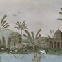 Vintage River Landscape with Mosque Historical Art Wallpaper Mural