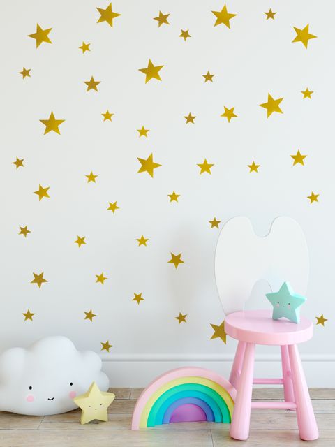 Metallic Gold Little Stars Wall Decal Sticker