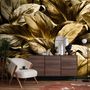 Elegant Golden Dead Leaf Wallpaper Mural