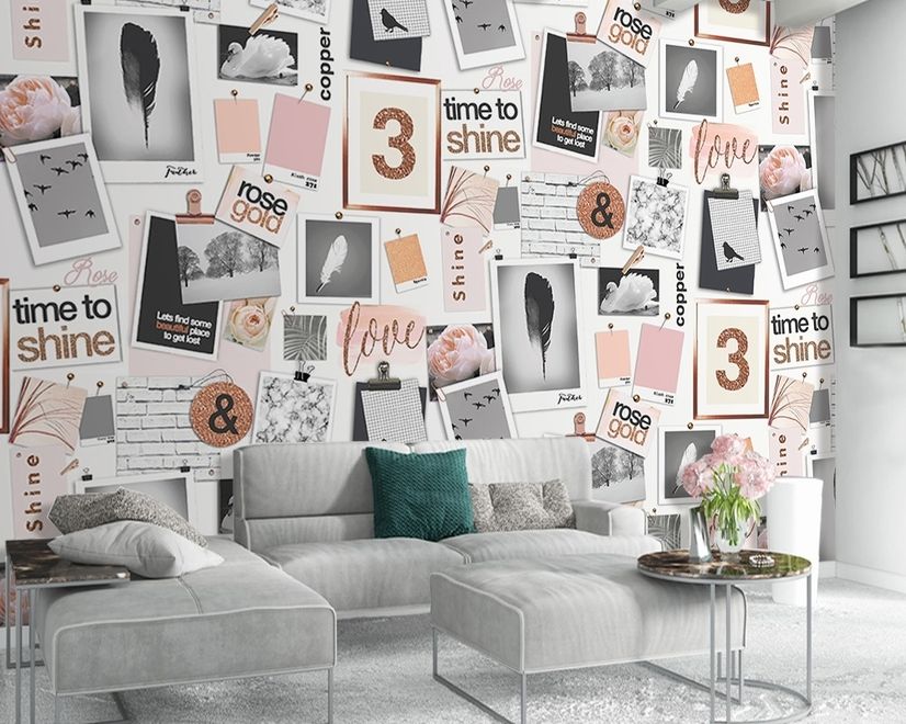 Colorful Picture Board Wallpaper Mural