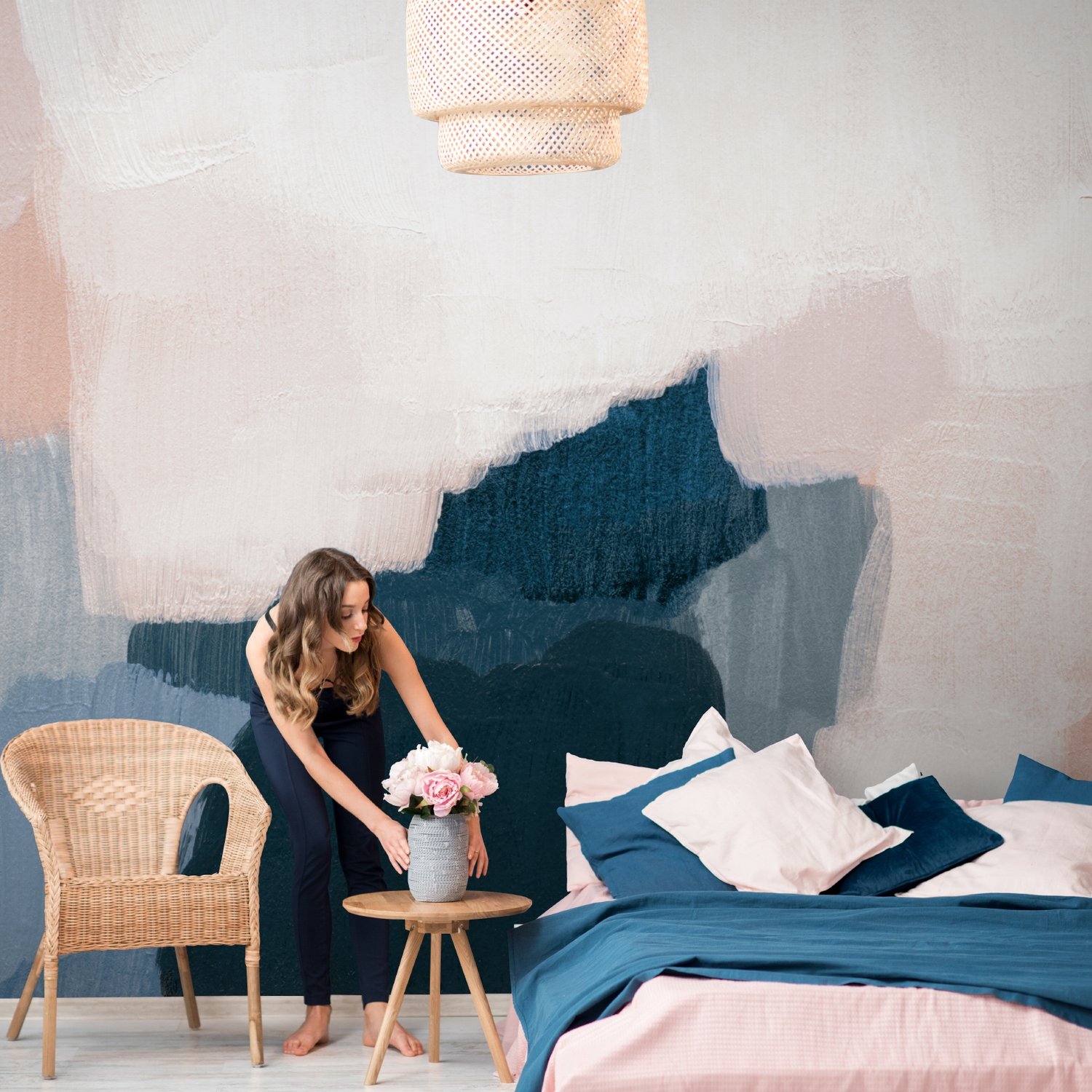 Abstract Modern Color Paint Wallpaper Mural - Peel and Stick