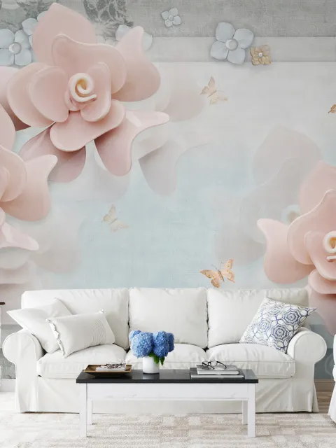 Elegant Rose Floral Wallpaper Mural