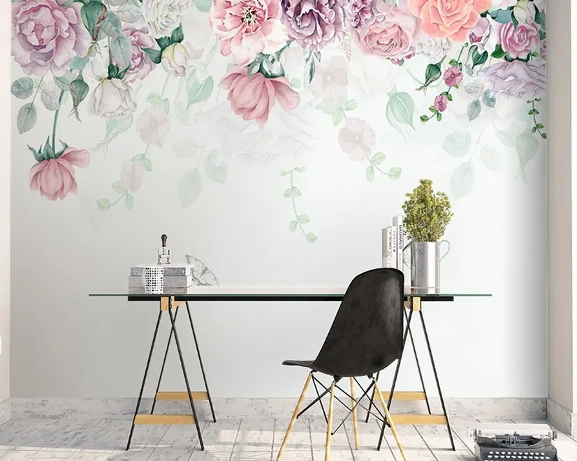 Vintage Peony Flowers Wallpaper Mural