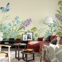 Purple Floral Garden Wallpaper Mural