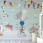 Colorful Circus with Animals Wallpaper Mural