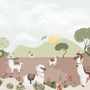 Kids Alpaca in the Desert Wallpaper Mural