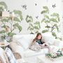 Kids Tropical Forest with Cute Rabbits Wallpaper Mural