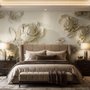 3D Embossed Look Rose Sculpture Wallpaper Mural