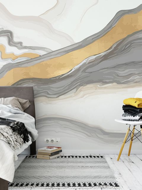 Papier peint fumée abstraite avec lignes